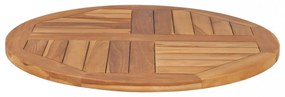 kerek tömör tíkfa asztallap 2,5 cm 70 cm