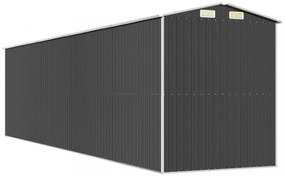 antracitszürke horganyzott acél kerti fészer 192 x 772 x 223 cm