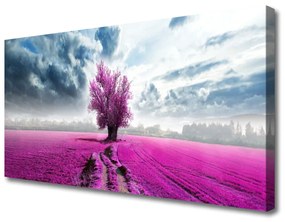 Vászonkép Fa Mező Természet 125x50 cm