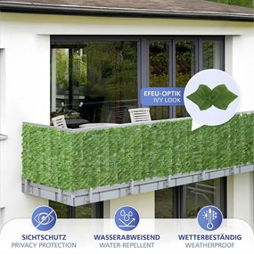 Zöld műanyag belátásgátló erkélyre 300x100 cm Ivy – Maximex