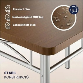 PAUL étkezőgarnitúra, 5 részes, sötét tölgy Casaria