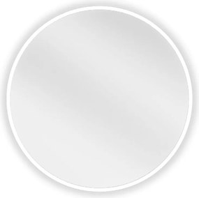 Mexen Loft kör alakú fürdőszobai tükör, 30 cm, fehér keret - 9850-030-030-000-20