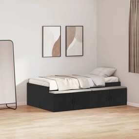 Tárolóágykeret Fekete tölgy 100x200 cm