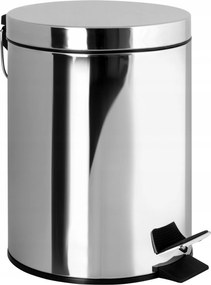 Szemeteskosár 3L Fürdőszoba WC-hez Ezüst Kicsi Pedálos