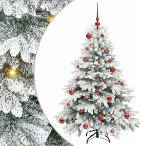 vidaXL Mű karácsonyfa 150 LED-del állvánnyal Fehér 150 cm PE és PVC