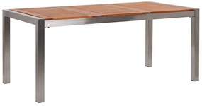 Kerti étkezőasztal eukaliptusz asztallappal 180 x 90 cm GROSSETO Beliani