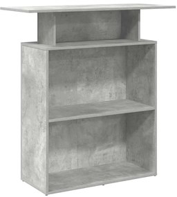 recepciós pult betonszürke 100x40x104 cm szerelt fa