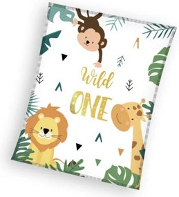 Állatos Wild One coral fleece polár takaró 110x140cm