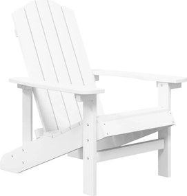 vidaXL fehér HDPE kerti adirondack szék