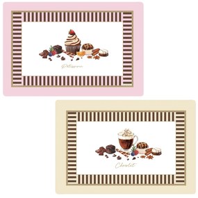 Műanyag tányéralátét kétoldalas 45x30 cm Sweet Moments