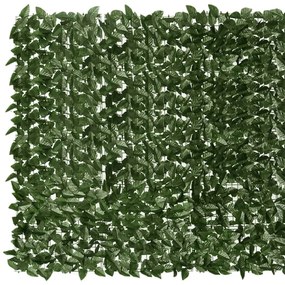 sötétzöld leveles erkélyparaván 200 x 150 cm