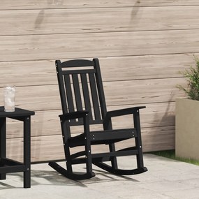Kerti Hintaszék Fekete 70x92x108 cm HDPE