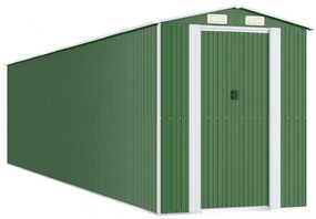 zöld horganyzott acél kerti fészer 192x855x223 cm