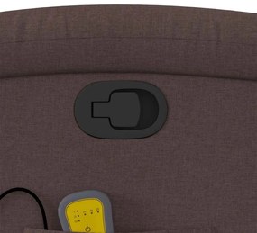 sötétbarna szövet dönthető masszázsfotel