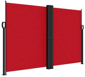 piros behúzható oldalsó napellenző 160 x 1200 cm