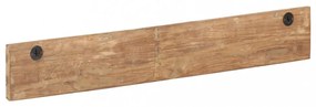 tömör újrahasznosított fa fogas 5 akasztóval 100 x 2,5 x 15 cm