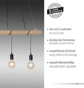 Paul Neuhaus loft függeszték tero fekete fa pln15505-18
