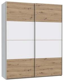 KARO gardróbszekrény 170x210 cm fehér/artisan tölgy