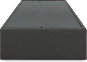 Fekete kárpitozott ágyneműtartós egyszemélyes ágy 90x190 cm Matters – Kave Home