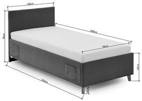 Rózsaszín ágyneműtartós gyerekágy 90x200 cm Cool – Meise Möbel