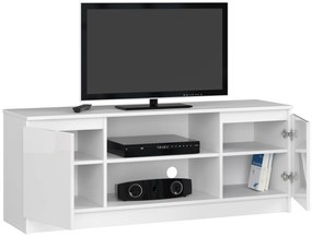 TV asztal Dariel (magasfényű fehér). Akció -17%. 1069055