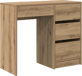 vidaXL Asztal fiókkal Artisan tölgy 90 x 37.5 x 75 cm Faanyag