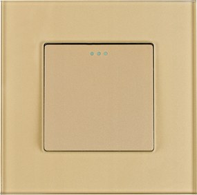 Kapcsolókapcsoló szimpla üveg arany klasszikus Miuun