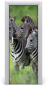Ajtómatrica három zebrák 75x205 cm