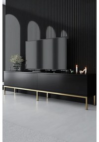 TV szekrény Lord - Black, Gold