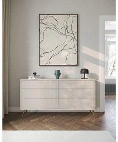Komód Oglio O2  (szürkés bézs + arany). 1100653