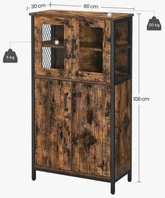 FIRA komód barna/fekete