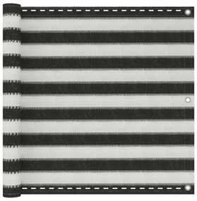 balkon napellenző HDPE 90x600 cm Antracit és fehér