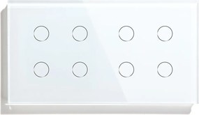 Érintőkapcsoló 4+4 Négyes 8K Zigbee Üvegkapcsoló Nélkül