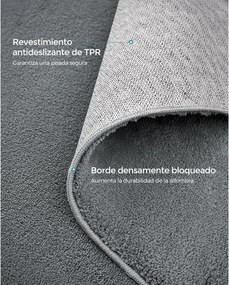 Csúszásmentes szőnyeg, szőnyeg mosógépben mosható, 200 x 290 cm, szürke