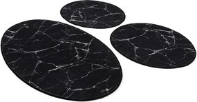 Marble fekete fürdőszobai szőnyeg