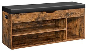 Cipőtároló VOREN barna/fekete