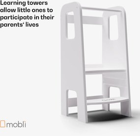 Mobli Ully Montessori, tanulótorony, MDF, 40,5 x 86 x 38 cm, állítható magasságú
