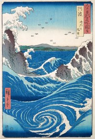 Reprodukció View of the Naruto whirlpools at Awa, Utagawa Hiroshige