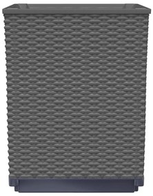 4 db fekete polipropilén növénytartó 30 x 30 x 37 cm