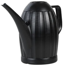 Locsolókanna bordázott mintával, 2 literes, fekete