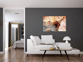 Kép - Eiffel-torony vintage stílusban (90x60 cm)