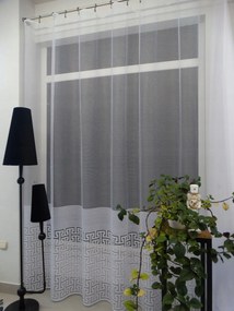 Mg Függöny 35139 Fehér 200x250cm készre varrt Bt M Görög mintás
