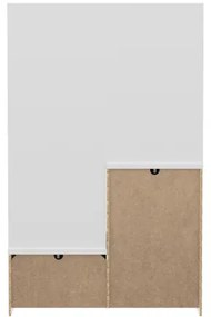 HIRO előszobafal tükörrel fehér/szürke