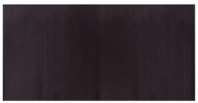 négyszögletű sötétbarna bambusz szőnyeg 100 x 200 cm
