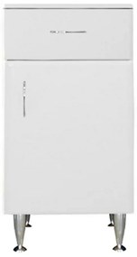 Bianca Plus 45 alacsony szekrény 1 ajtóval, 1 fiókkal, magasfényű fehér színben, jobbos