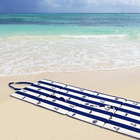 Tengerparti nyugágy CSÍK ÉS HORGONY 137x49 cm, kék-fehér