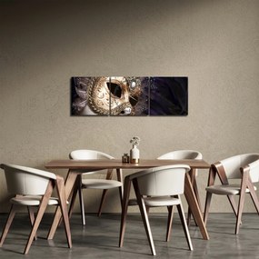 Egy maszkkal ellátott szobor képe (órával) (90x30 cm)