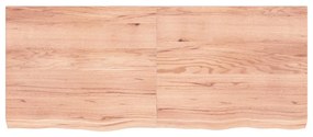 világosbarna kezelt tömör tölgyfa fali polc 120 x 50 x (2-6) cm