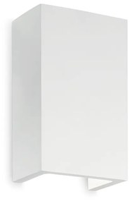IDEAL LUX FLASH GESSO fali lámpa, gipszből készült, színre festhető, max. 1x40W, G9 foglalattal, fehér, 214689