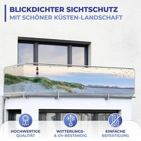 Műanyag belátásgátló erkélyre 500x85 cm North Sea Coast – Maximex